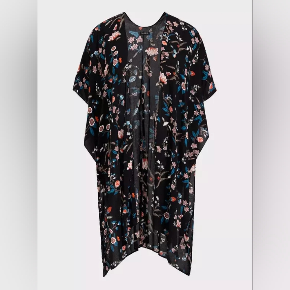 Torrid - Gauze Duster Kimono - Rayon Size 3/4
